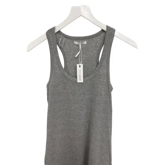 Stitchdrop Heather Grey Racerback Ribbed Midi Dress - Picture 2 of 3